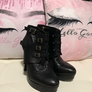 Black Platform Booties